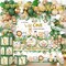 Safari Baby Shower Decorations,262pcs Wild Birthday Decorations Jungle Baby Shower Decorations Plates and Napkin Cups Backdrop Banner Tablecloth Balloons Garland Boxes,Serves 20